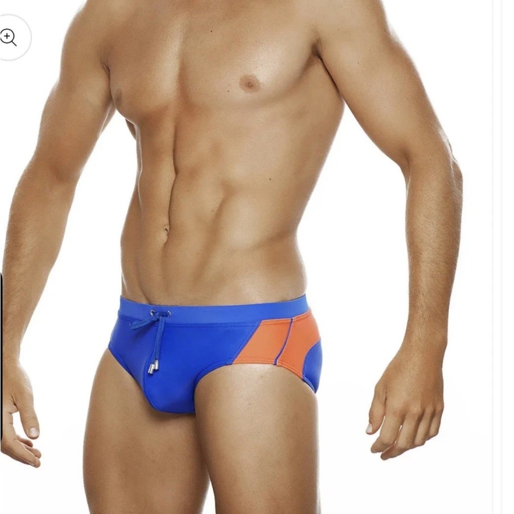 Top Spot Apparel Mens Swimwear racing stripes bathing suit XL